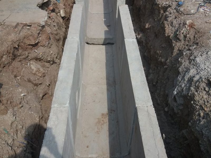 U-Ditch terpasang di lokasi proyek